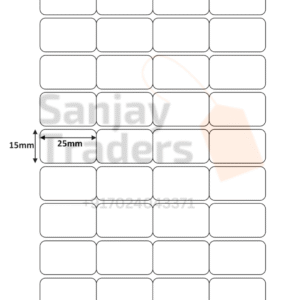 25mm X 15mm X 4up Polyester Glossy Labels