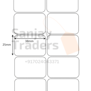 38mm X 25mm X 2up Polyester Glossy Labels