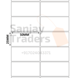 50mm X 25mm X 2up Paper labels
