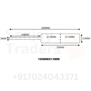 Tag roll 100mm X 13mm (55mm printing area), Full gum on tail, jewellery and opticals barcode label