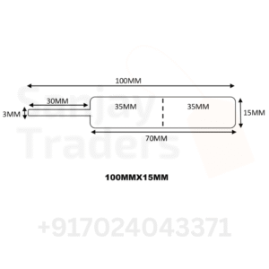 Tag roll 100mm X 15mm (70mm printing area), Full gum, jewellery and opticals barcode label