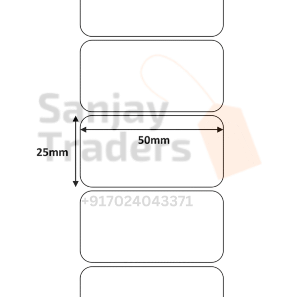 50mm X 25mm Paper labels