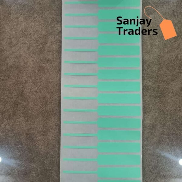 Green Tag roll 100mm X 13mm (55mm printing area), partial gum, jewellery and opticals barcode label - Image 2