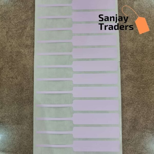 Purple Tag roll 100mm X 13mm (55mm printing area), partial gum, jewellery and opticals barcode label - Image 2