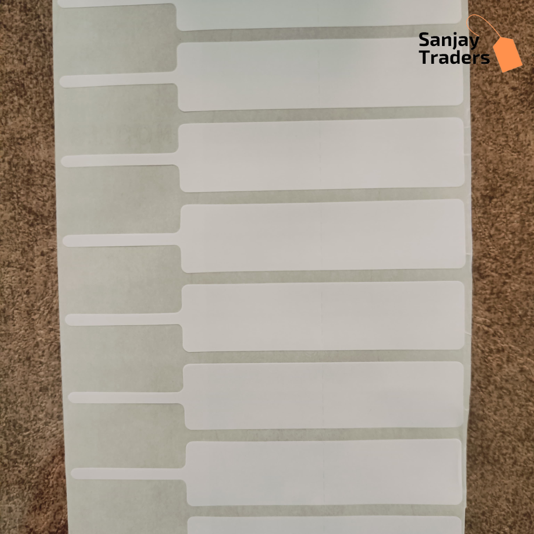 Tag roll 100mm X 17mm (70mm printing area), partial gum, jewellery and opticals barcode label - Image 2