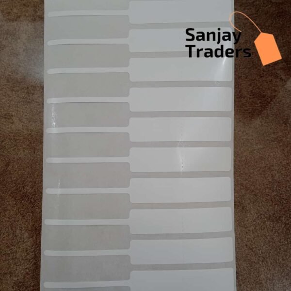 Tag roll 100mm X 13mm (55mm printing area), partial gum, jewellery and opticals barcode label - Image 2