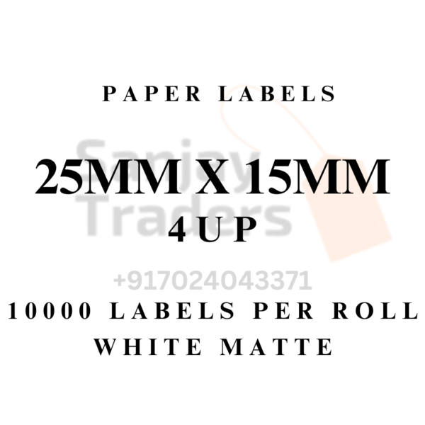 25mm X 15mm X 4up Paper labels - Image 2