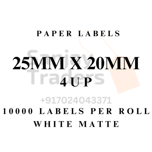 25mm X 20mm X 4up Paper labels - Image 2