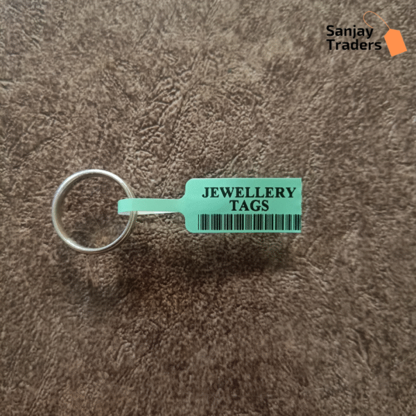 Green Tag roll 100mm X 13mm (55mm printing area), partial gum, jewellery and opticals barcode label - Image 5