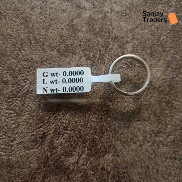Tag roll 100mm X 13mm (55mm printing area), partial gum, jewellery and opticals barcode label - Image 5