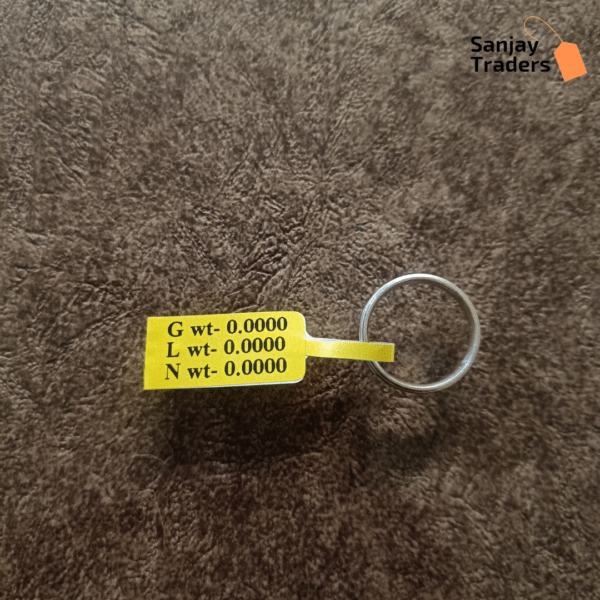 Yellow Tag roll 100mm X 13mm (55mm printing area), partial gum, jewellery and opticals barcode label - Image 5
